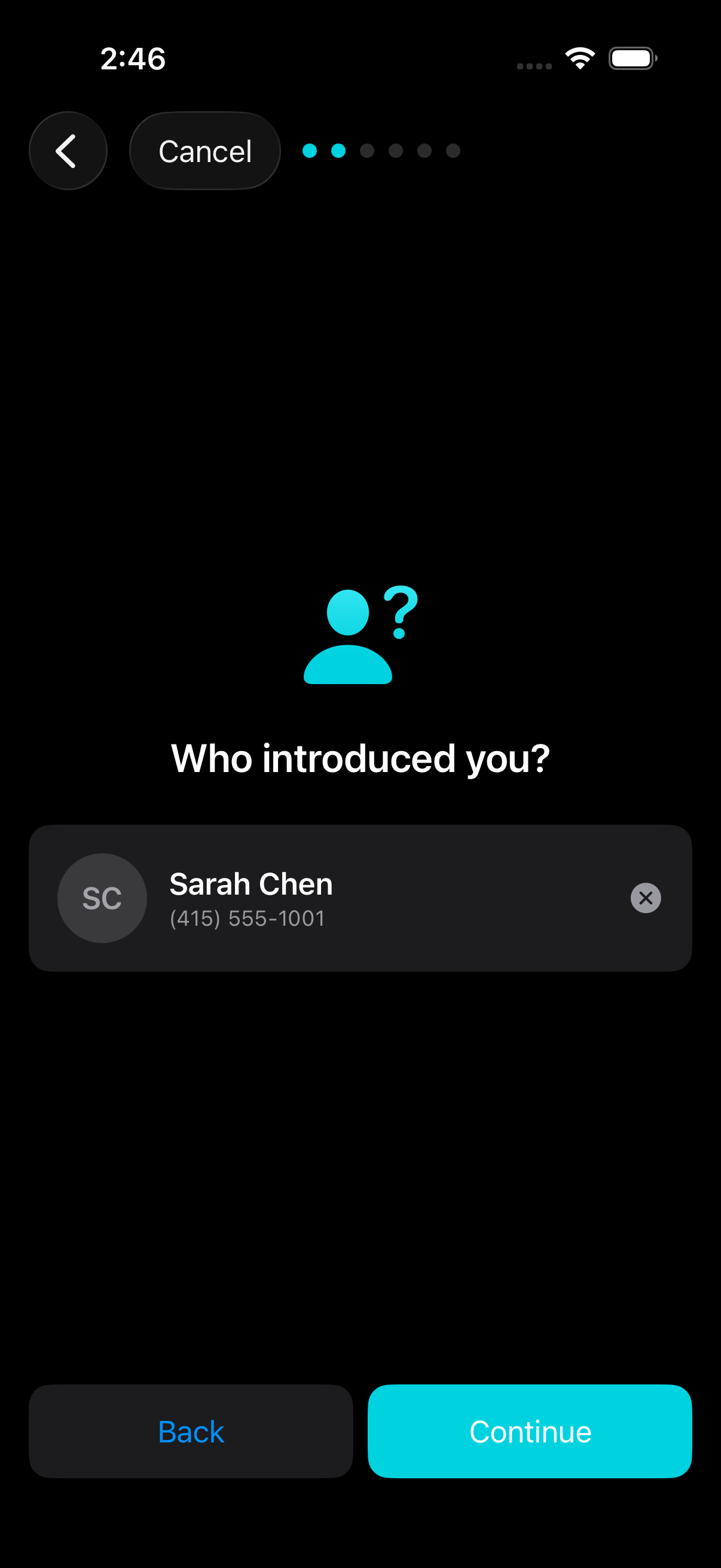 Select who introduced you