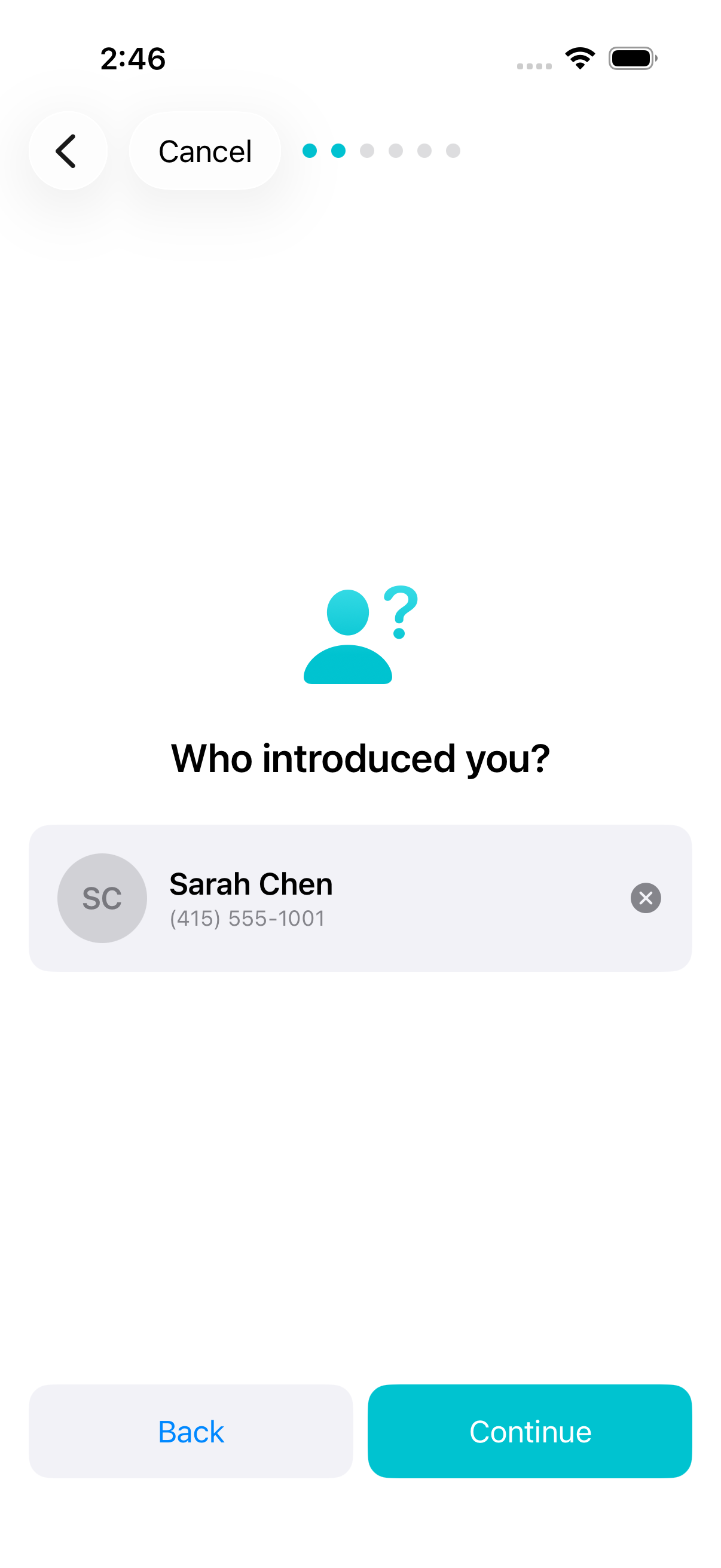 Select who introduced you