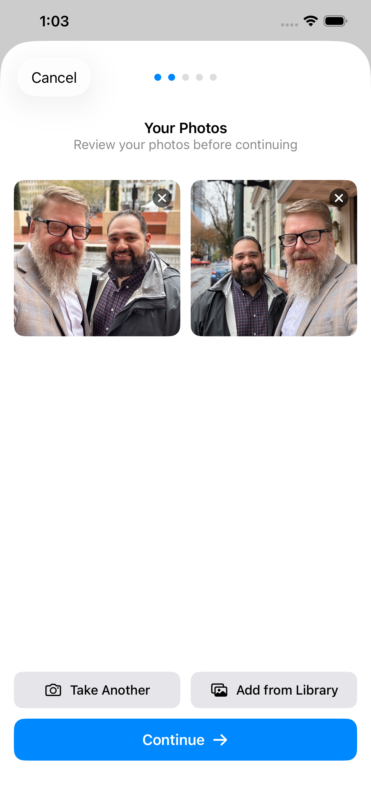 Camera capture to photo preview - frame 2